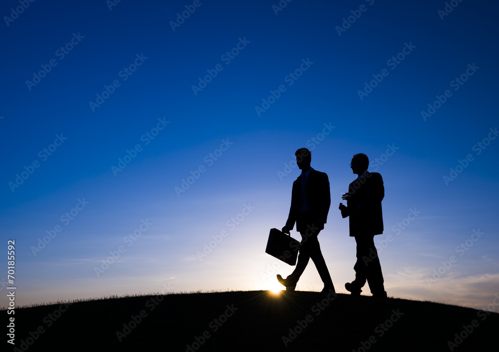 Two Businessman Meeting on the Hill