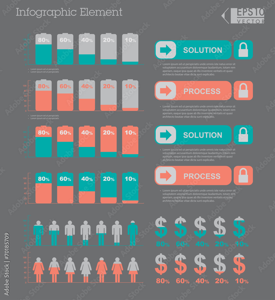 Graph infographic element Graph infographic element