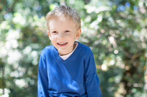 kid in forest