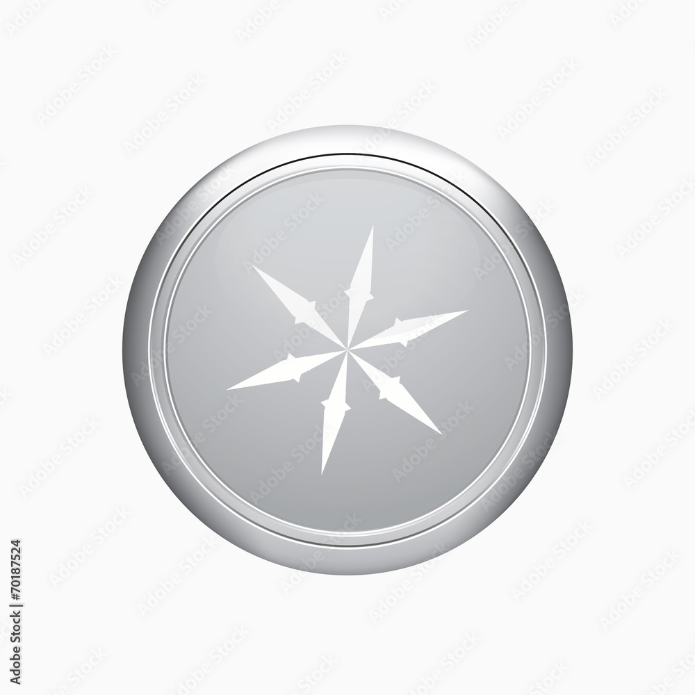 Internet button. Snowflake icon on white background. Internet button. Snowflake icon on white background.