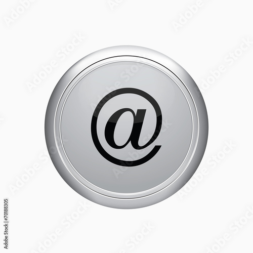 Internet button. At icon on white background.