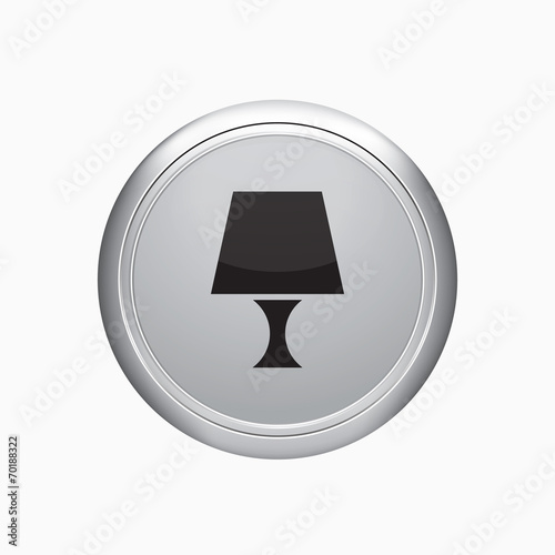 Internet button. desk lamp icon on white background