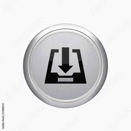 Internet button. Download icon vector illustration