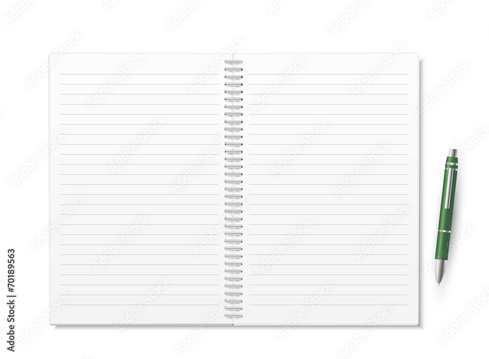 Notebook with a pen Notebook with a pen