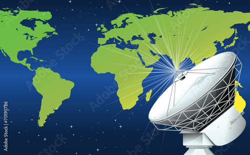 A satellite in the space