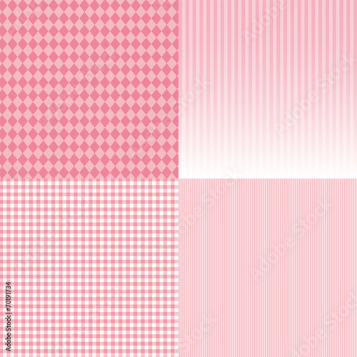 パターン背景素材集 - ピンク