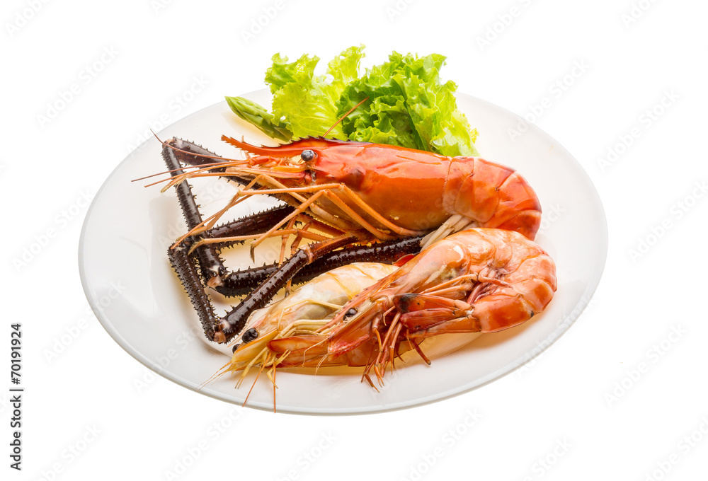 Giant Freshwater Prawn and king prawns Giant Freshwater Prawn and king prawns