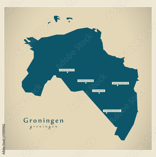 Moderne Landkarte - Groningen NL photo