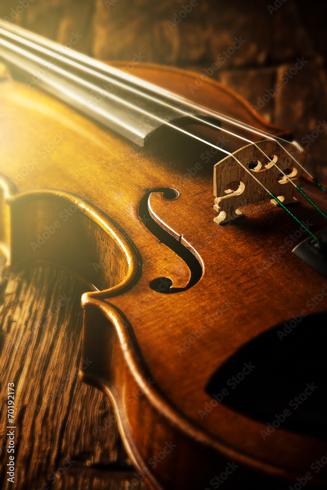 Fototapeta skrzypce w stylu vintage