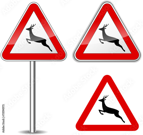 Vector deer signs