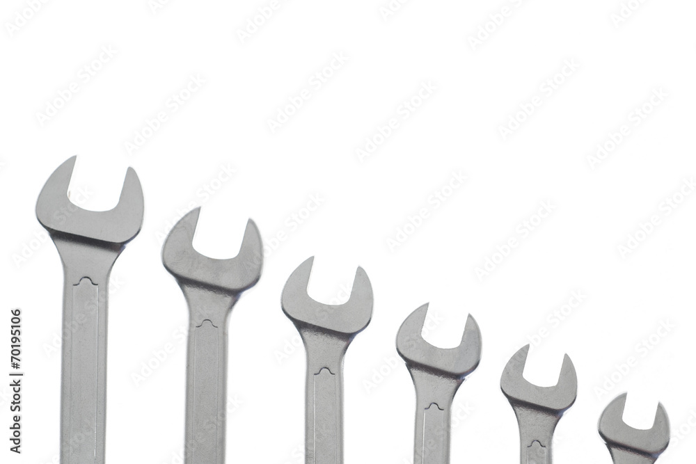 Wrenches isolated on white Wrenches isolated on white