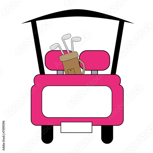 Pink Golf Cart
