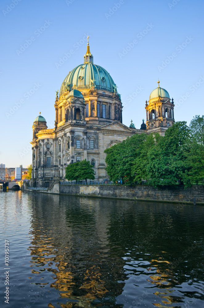 Berliner Dom over the Spree river, Germany
