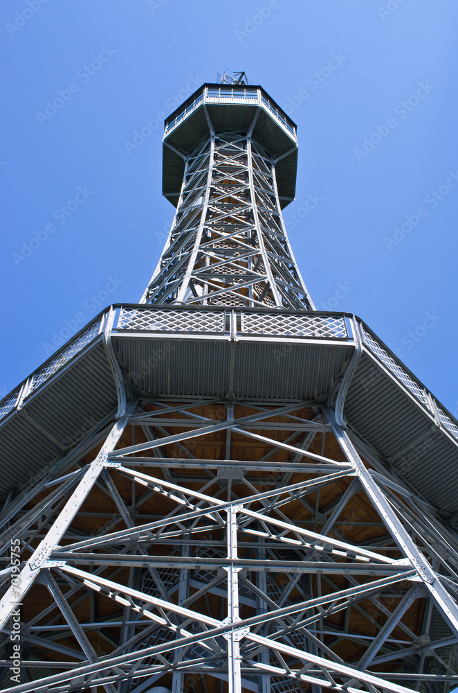 Petrin tower in Prague, Czech Republic