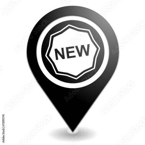 nouveau sur symbole localisation noir