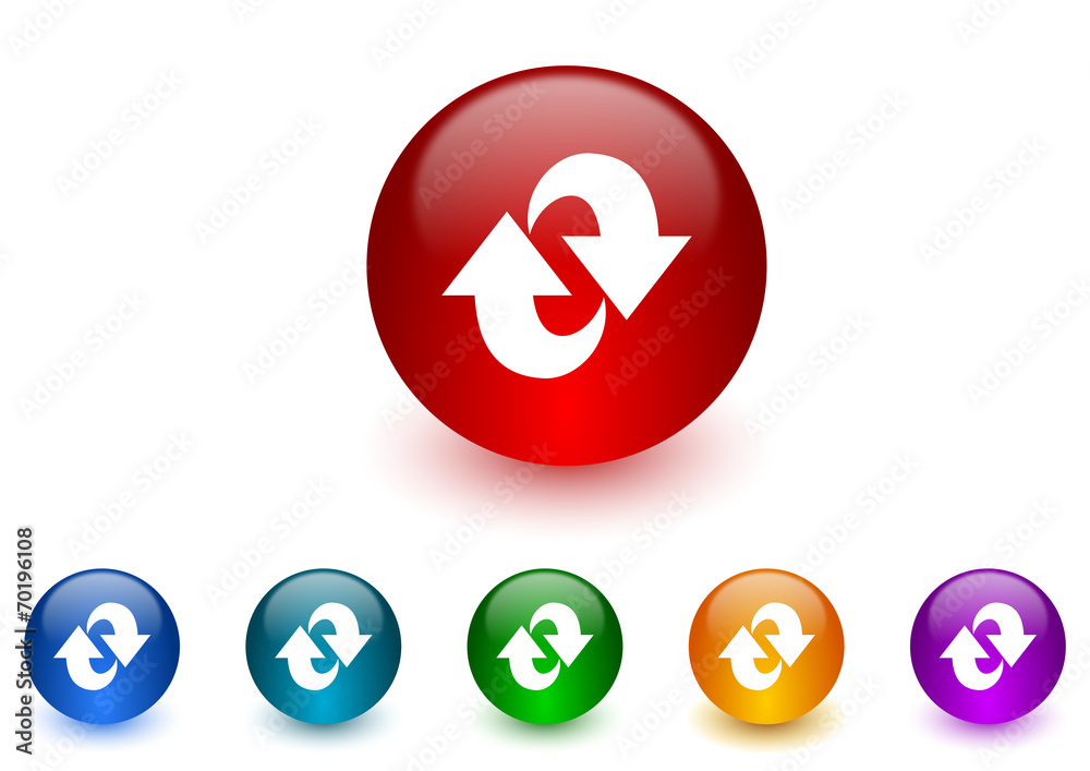 rotation internet icons colorful set rotation internet icons colorful set