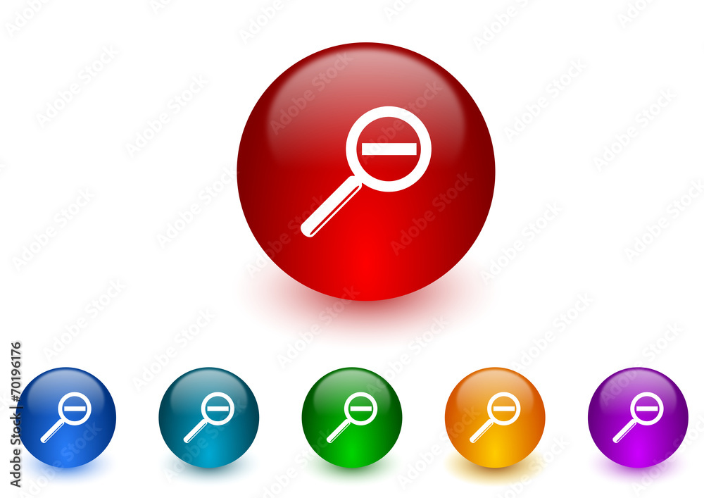 lens internet icons colorful set lens internet icons colorful set