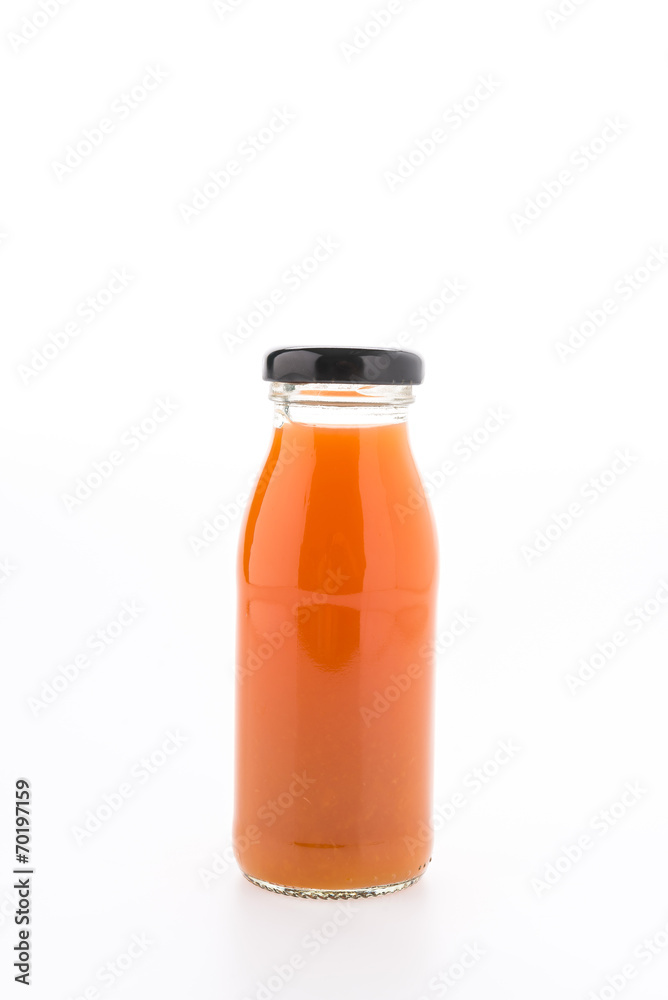 Orange juice bottle isolated on white background Orange juice bottle isolated on white background