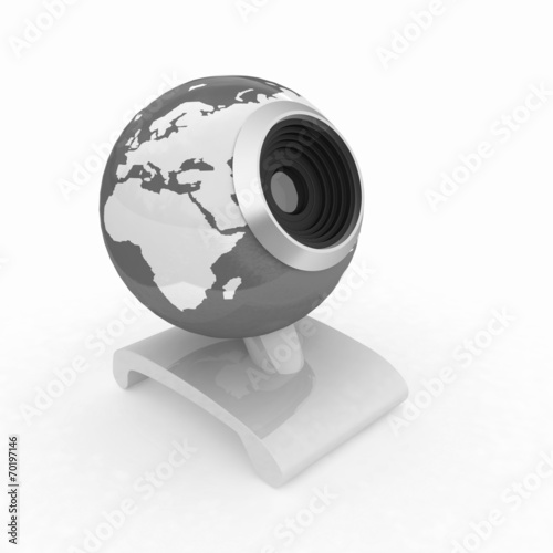 Web-cam for earth. Global on line concept photo