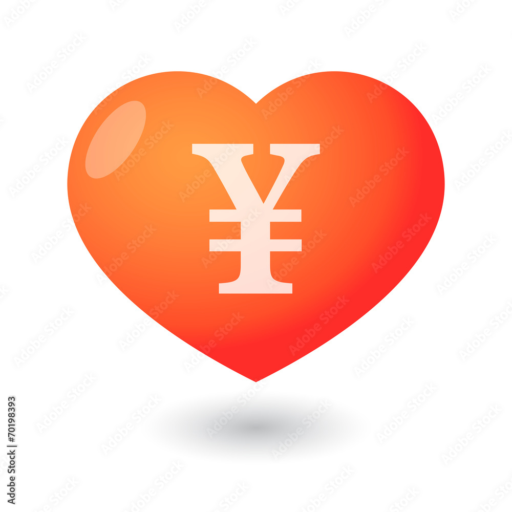 Heart with a currency icon Heart with a currency icon