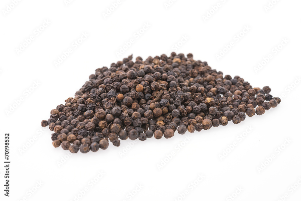 Black pepper isolated on white background Black pepper isolated on white background