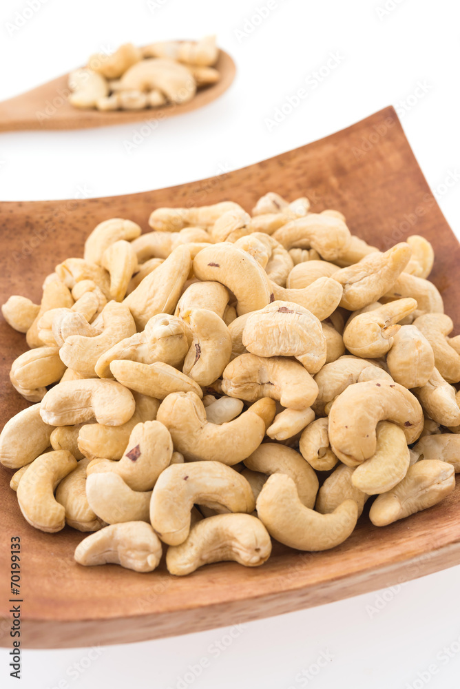 cashews isolated on white background cashews isolated on white background