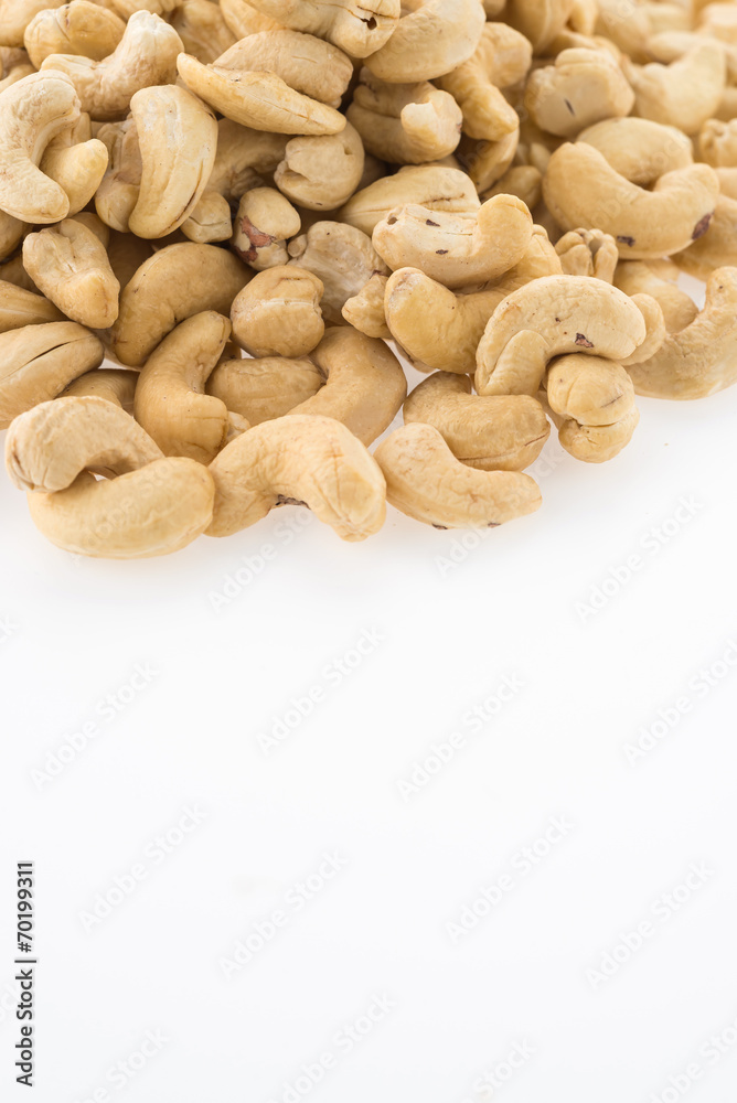 cashews isolated on white background cashews isolated on white background