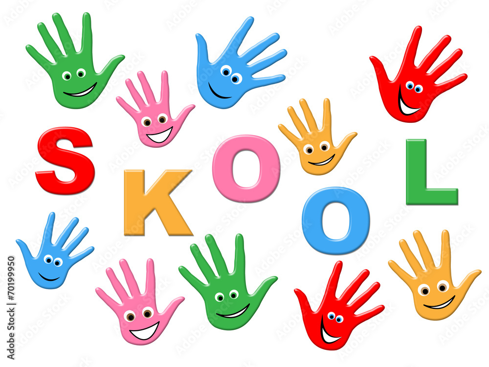 Fototapeta premium School Kids Indicates Children Develop And Studying