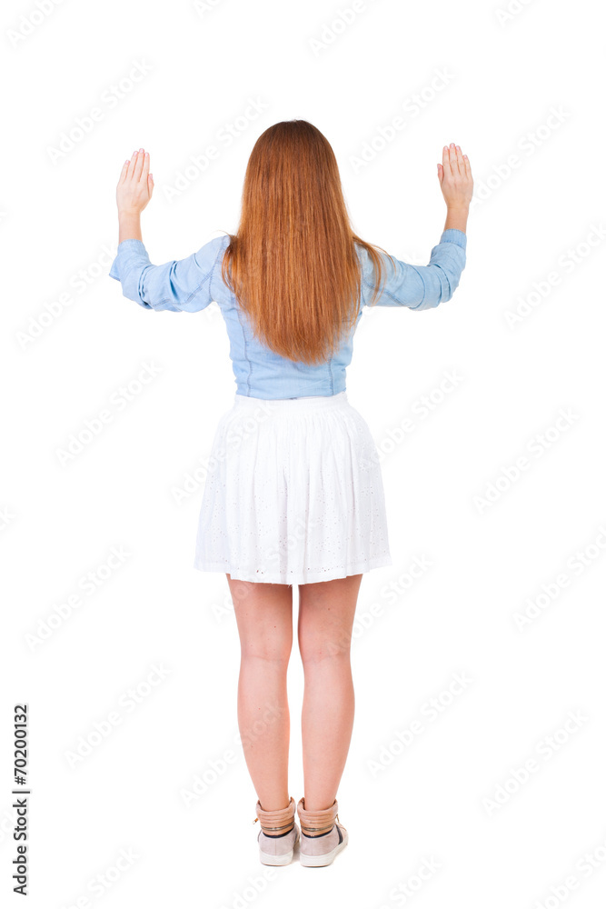 back view of woman.