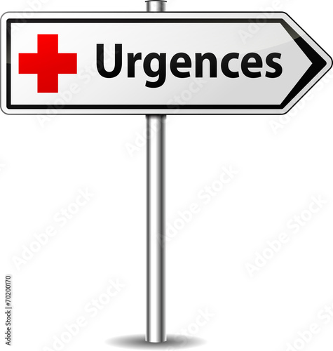 Vector emergency sign