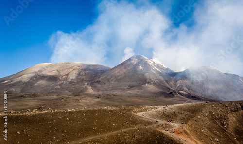 Mount Enta volcano peaks