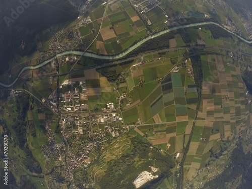 Aerial View - Bex, Switzerland - 1500m photo