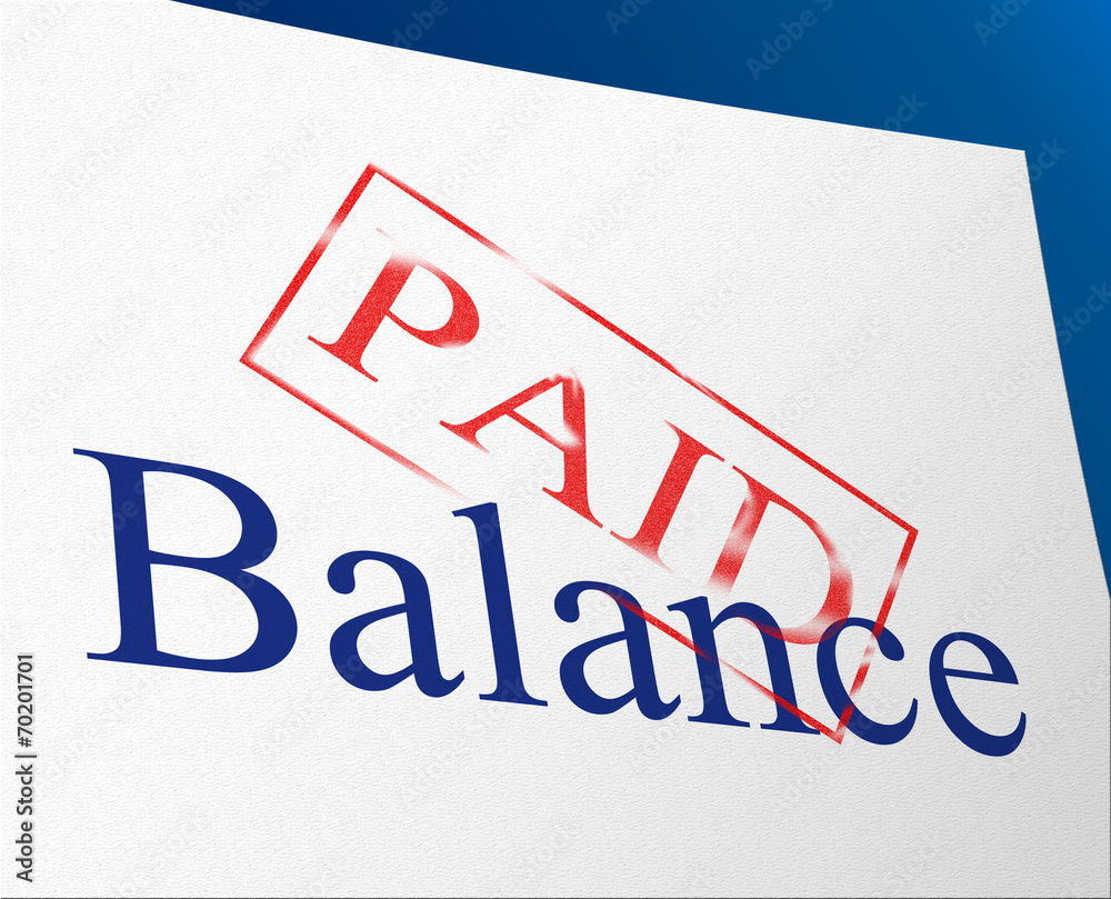 Balance Paid Indicates Confirmation Bills And Equality