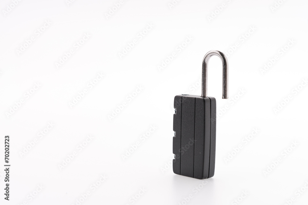 Padlock isolated on white