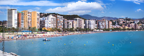 View of promenade in Málaga, Andalusia