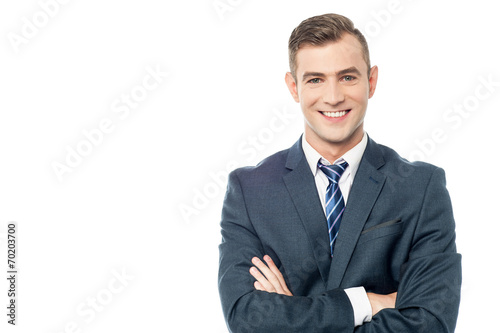Smiling young business man