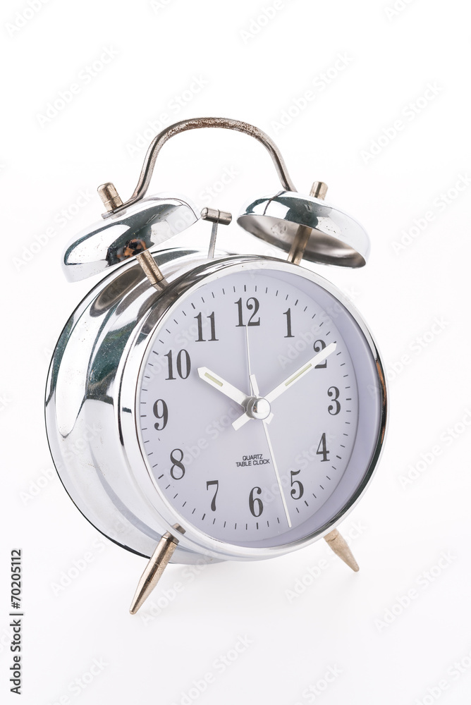 Clock isolated on white background