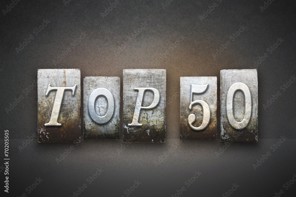 Obraz premium Top 50 Letterpress