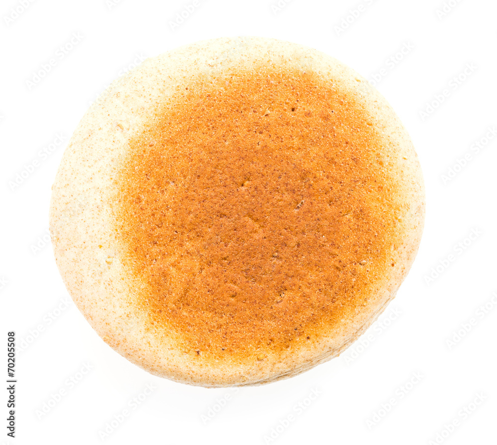English muffin isolated on white English muffin isolated on white