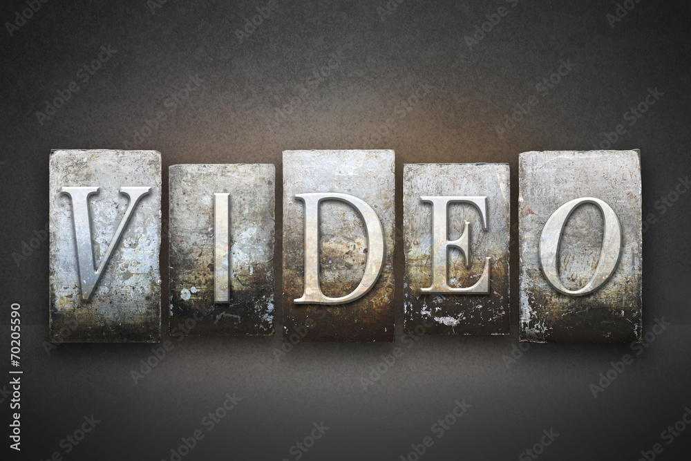 Naklejka premium Video Letterpress