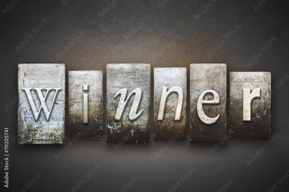 Naklejka premium Winner Letterpress