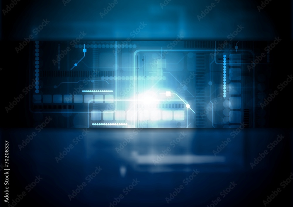 Dark blue vector tech background Dark blue vector tech background