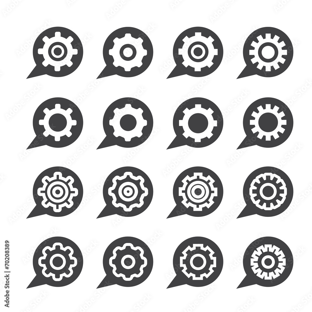 Settings icon set Settings icon set