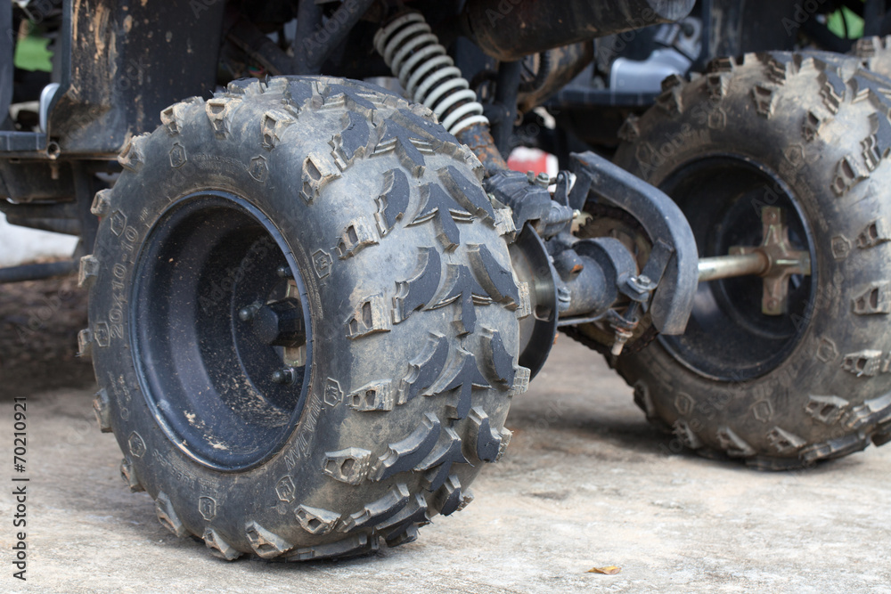 Dirty ATV tire