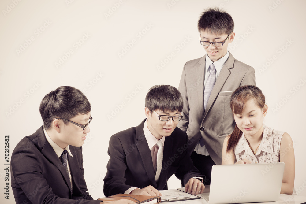 Successful business meeting with a group of people. Isolated on Successful business meeting with a group of people. Isolated on