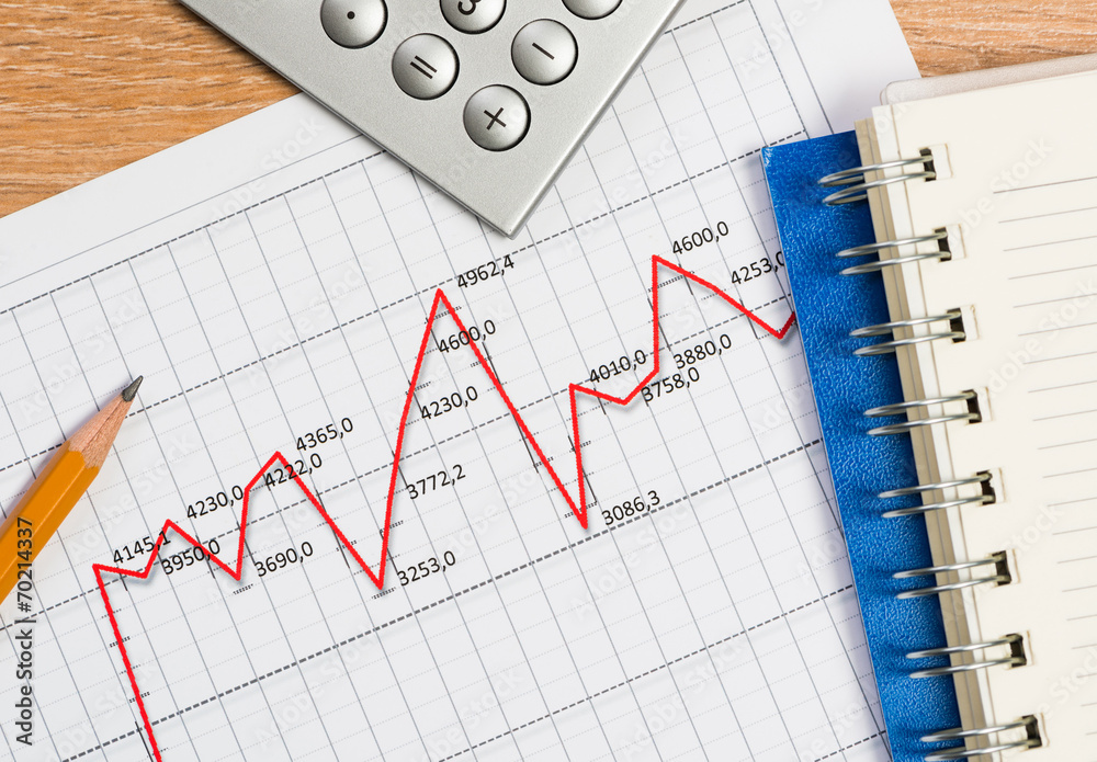 pencil and graph growth, workplace businessman pencil and graph growth, workplace businessman
