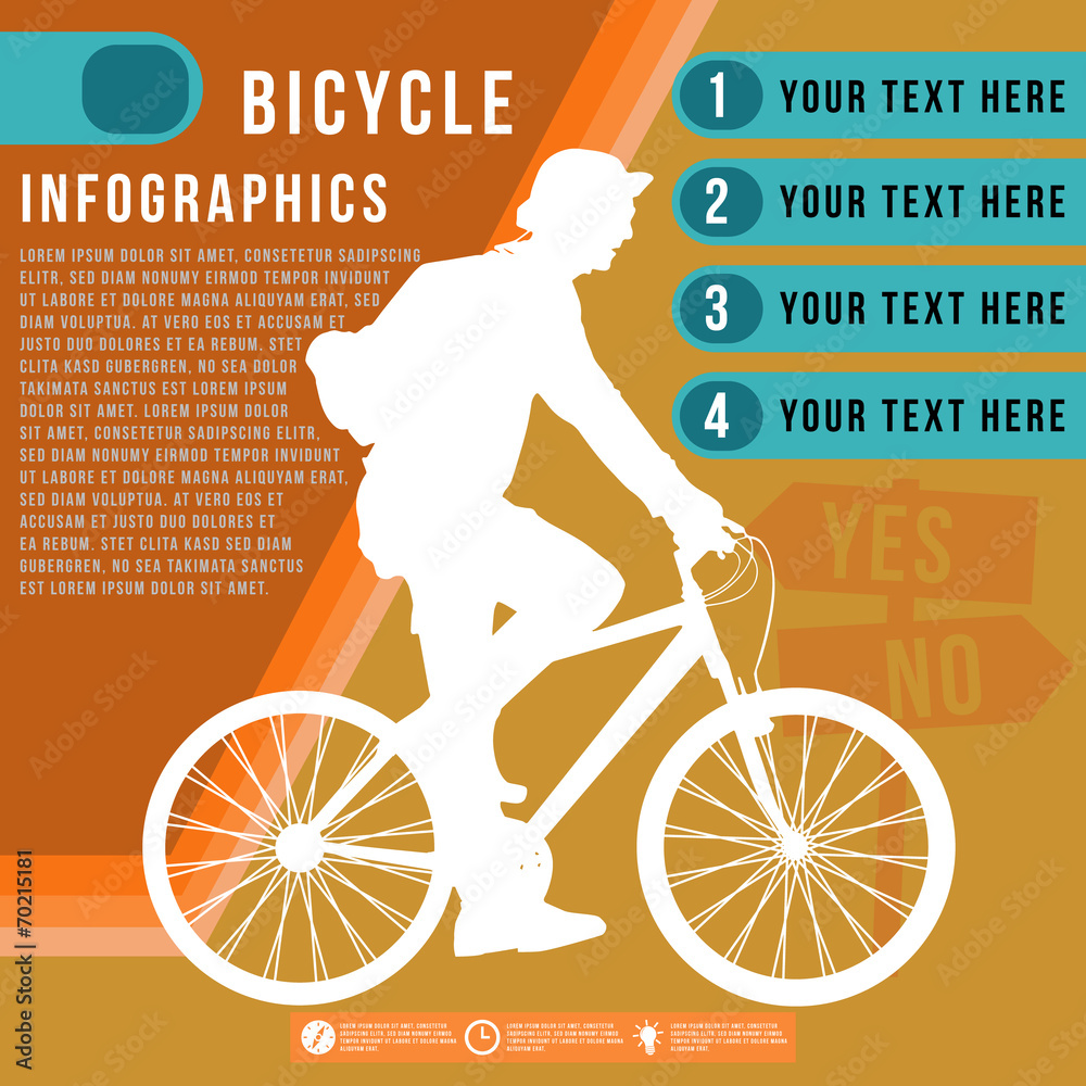 Bicycle infographics, vector format Stock Vector | Adobe Stock