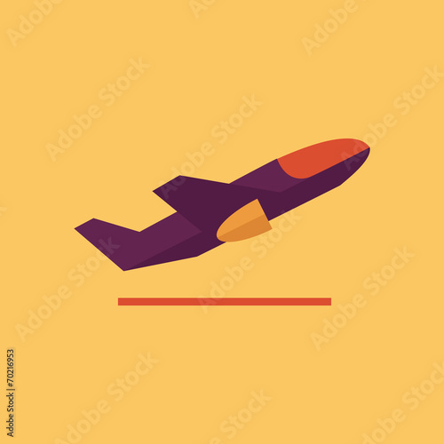 Aircraft. Transportation Flat Icon