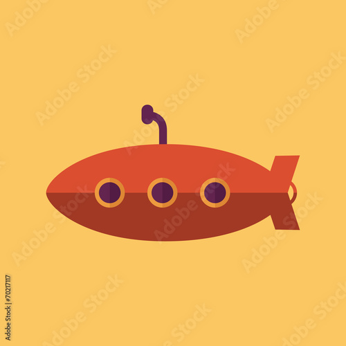 Submarine. Transportation Flat Icon