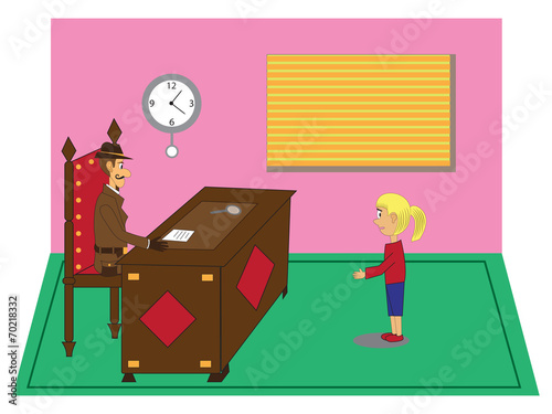 Detective and little girl